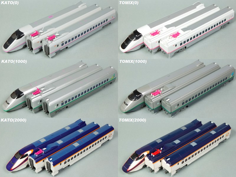 比較レビュー1 先頭形状・車体各部表現・屋根上