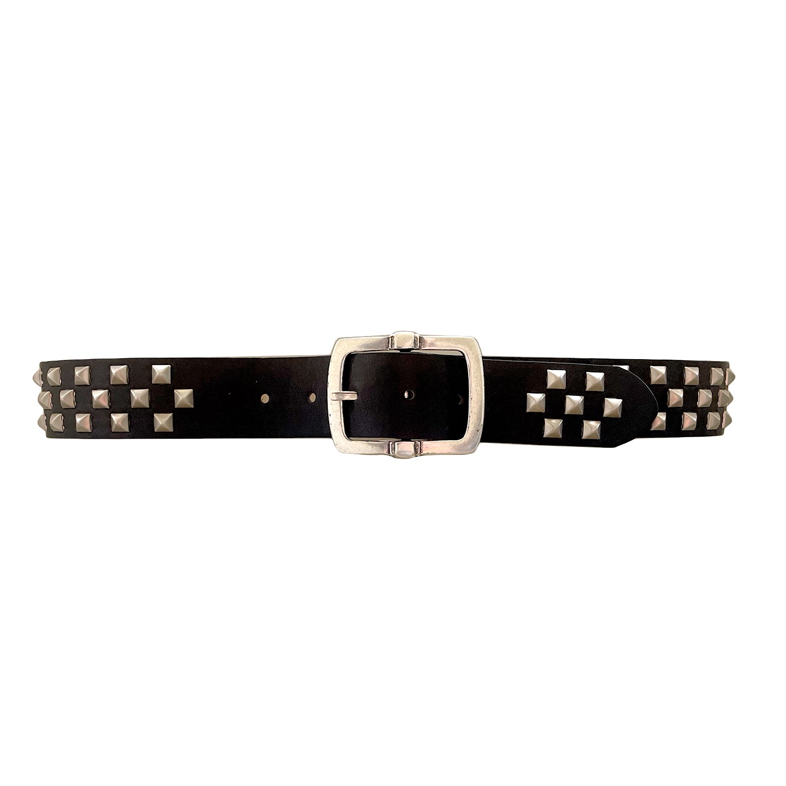 Racine Belt - Italian Leather Belt Studded With Pyramids | Streets