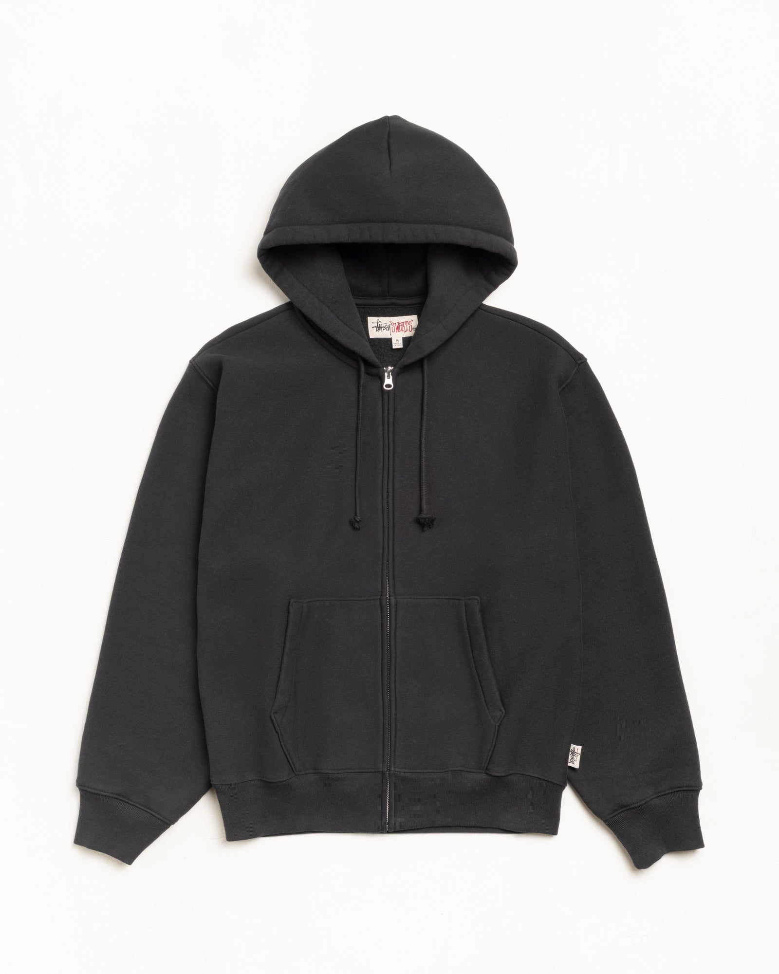 Fleece Zip Hoodie – Black | Zip-up Fleece | Stüssy