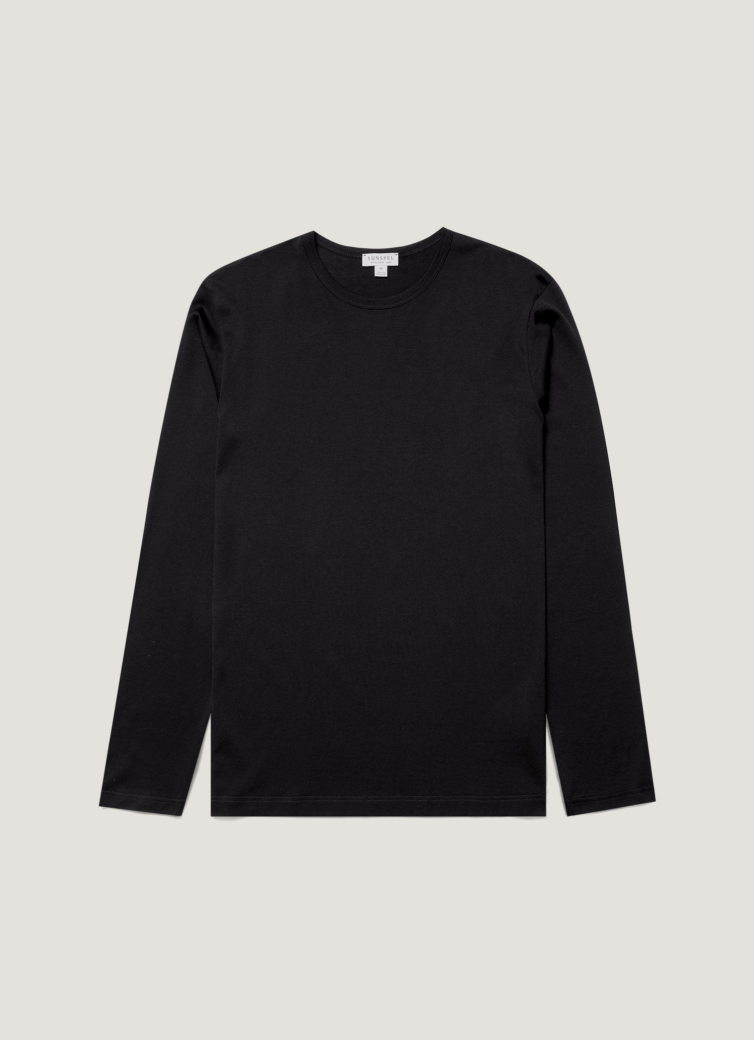 ロングスリーブ（クラシック）Tシャツ （Black）| Sunspel