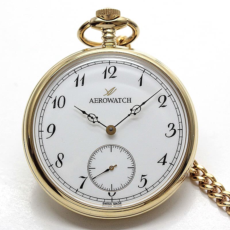 アエロ（AERO） オープンフェイス 手巻き式 50827JA02 懐中時計 – 正美