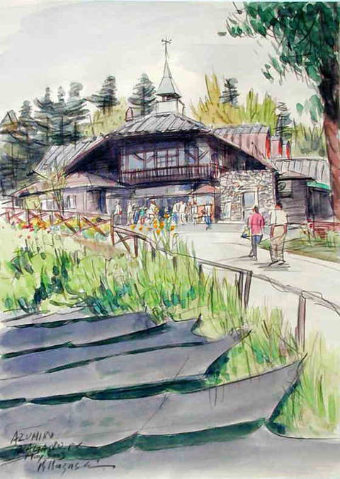 ヨーロッパの街並みスケッチ－安曇野の四季（2）