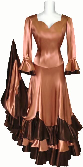 フラメンコ衣装ロゼ花子のオーダーメード・無地ワンピース＆ツーピース