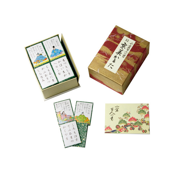 新品】将軍堂 小倉百人一首桐箱風ケース入り 新品】将軍堂 小倉百人一首桐