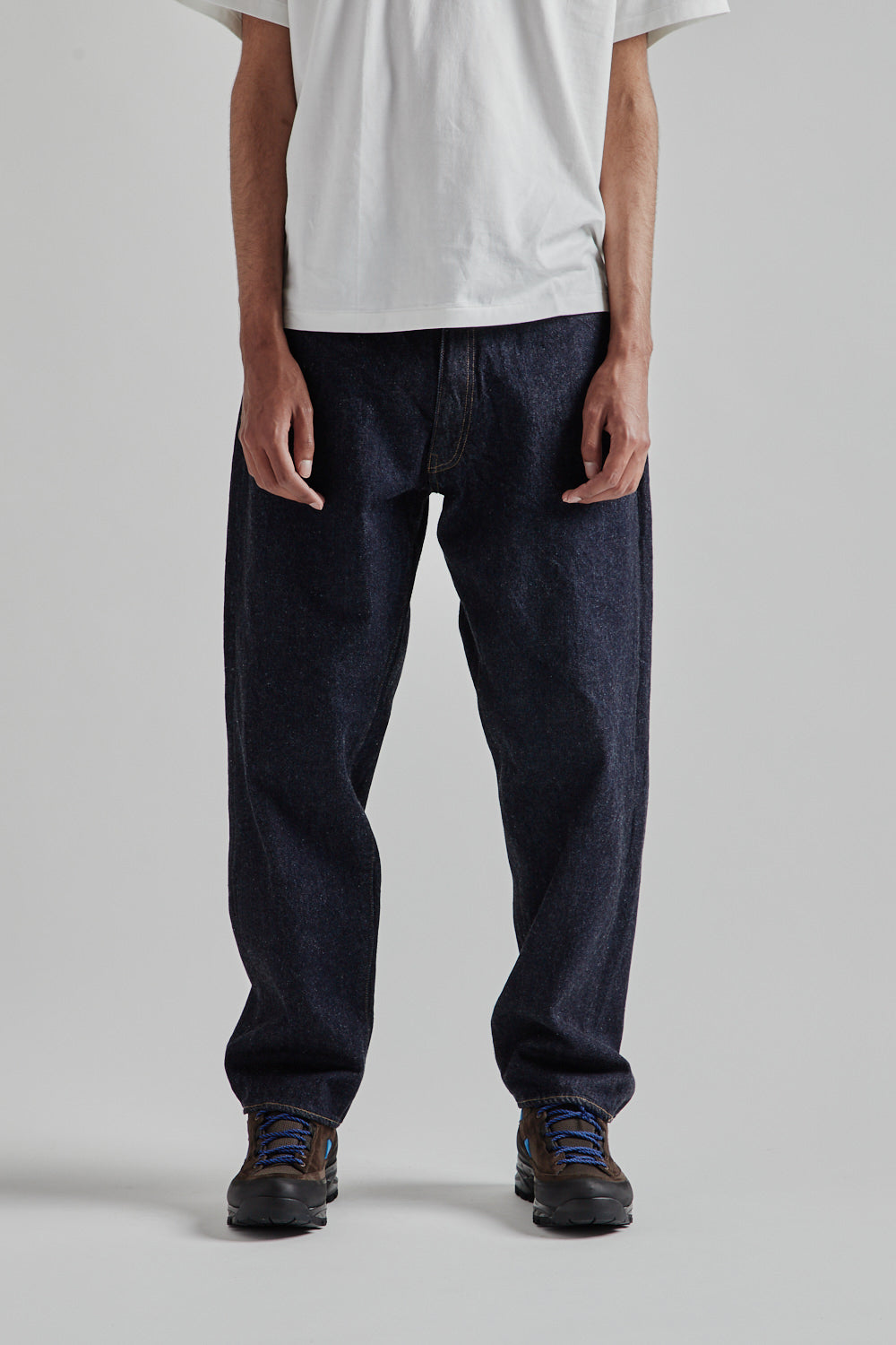 Kaptain Sunshine 5P Zip Front Denim Pant Indigo One Wash | Wallace