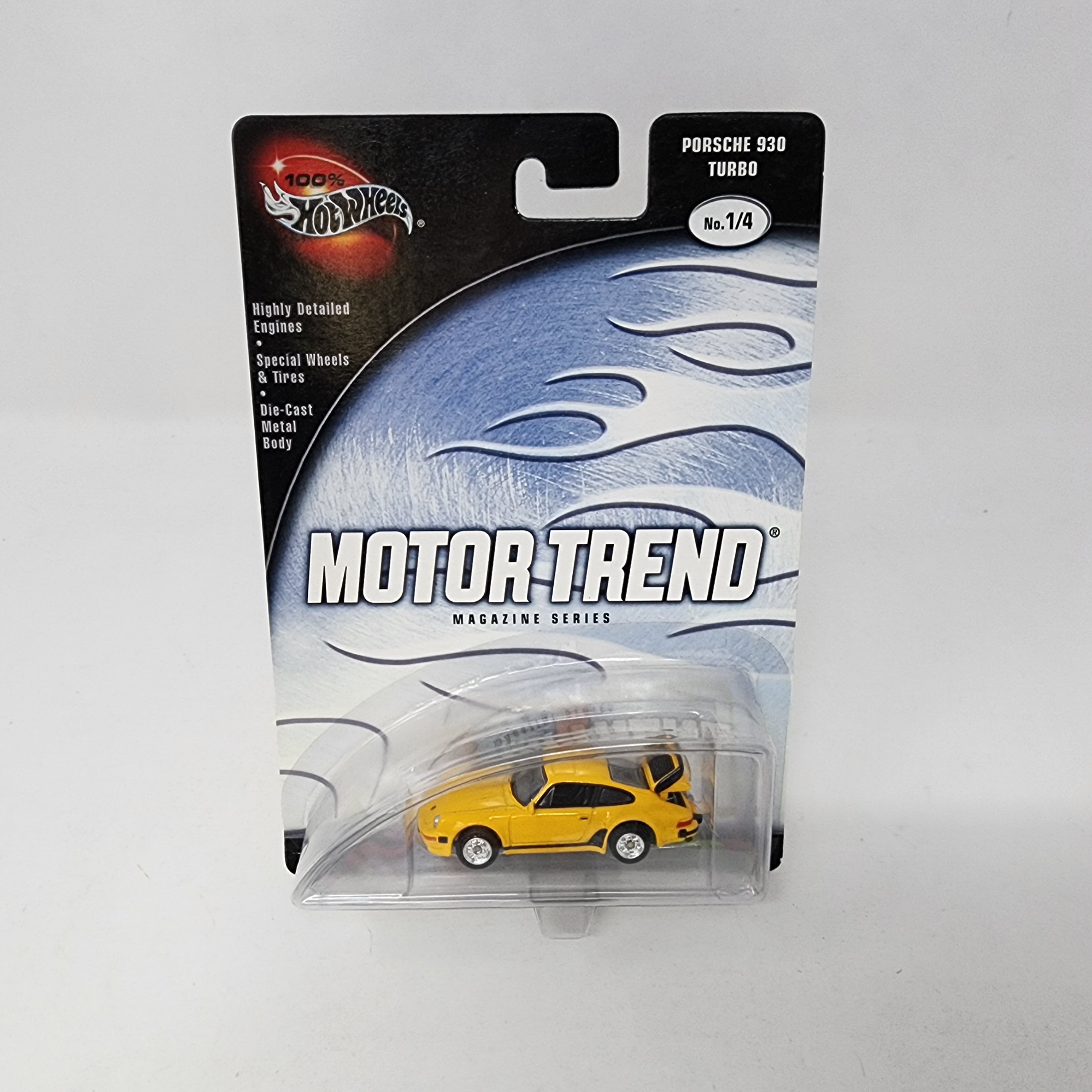 Porsche 930 Turbo * YELLOW * Hot Wheels 100% Motor Trend
