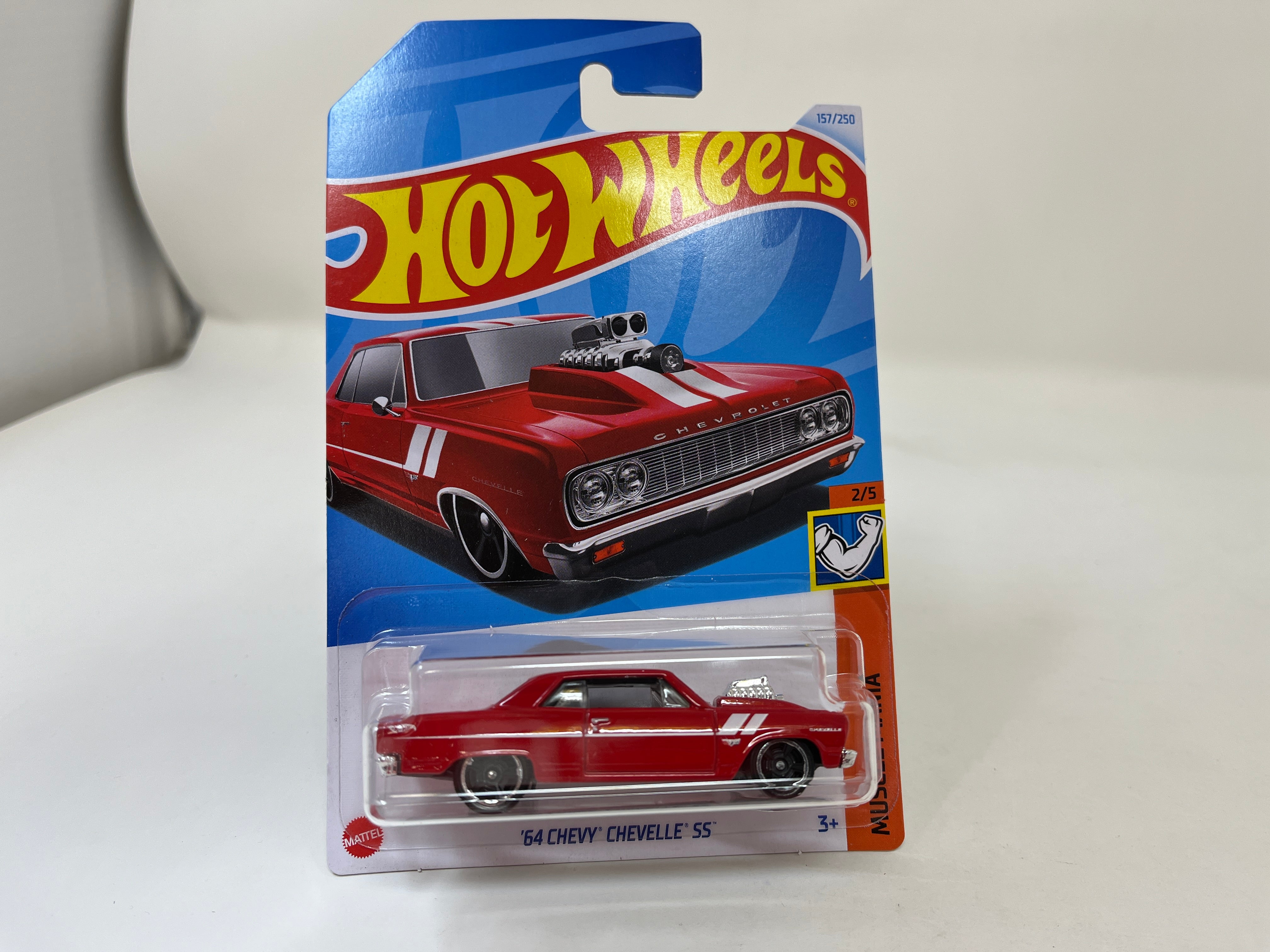 64 Chevy Chevelle SS #157 * RED * 2024 Hot Wheels Case J & H