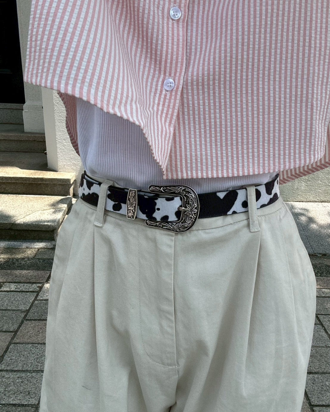 シルバーバックルモウ柄ベルト SK0127 – YOLO（ヨロ）｜ファッション通販