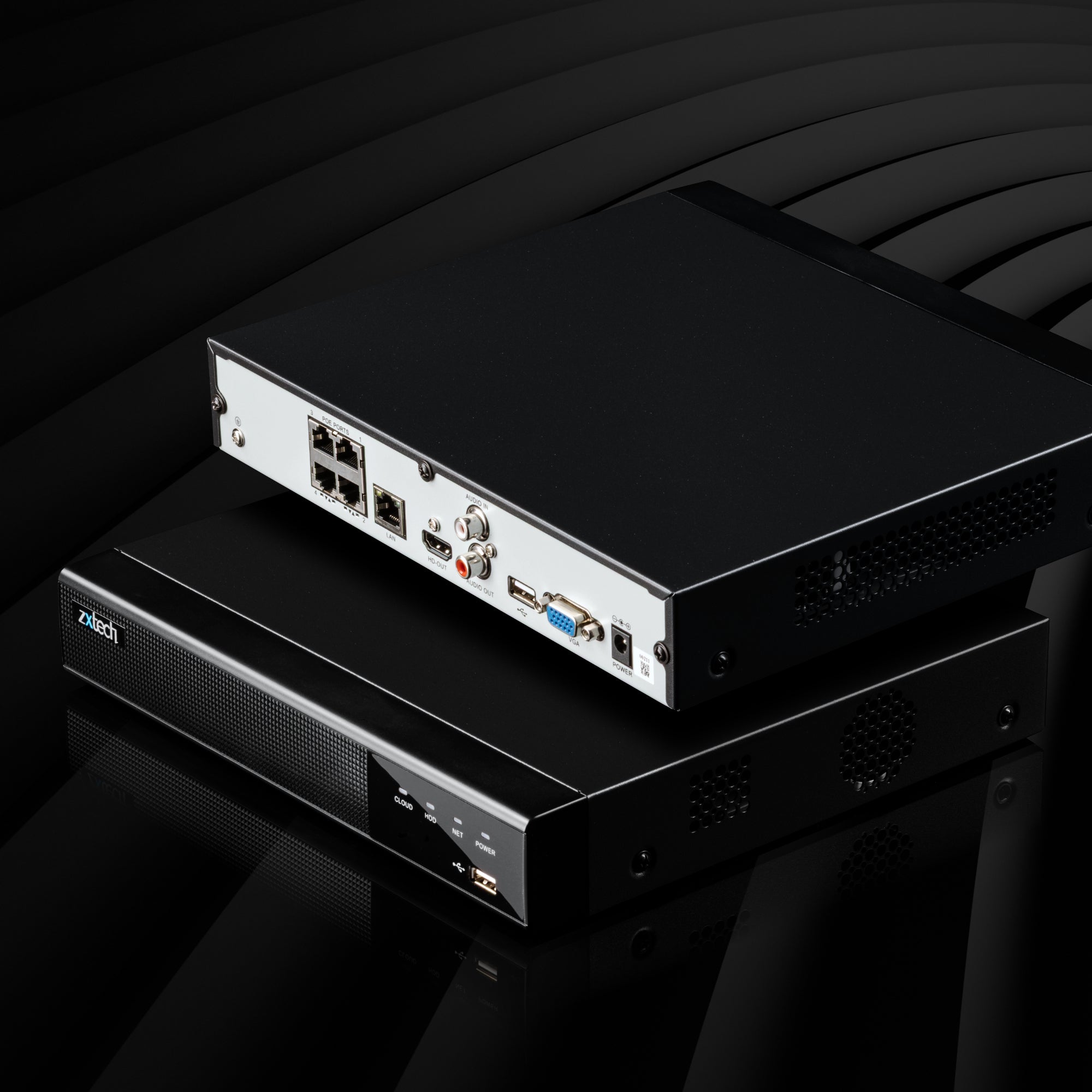 Zxtech Onyx 9CH 4-PoE 4K NVR Recorder – 10TB Bay