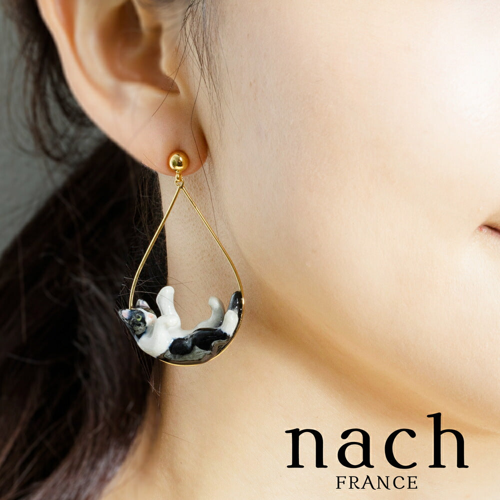 nach 猫 ピアス レディース フランス ブランド アニマル ネコ ナッシュ