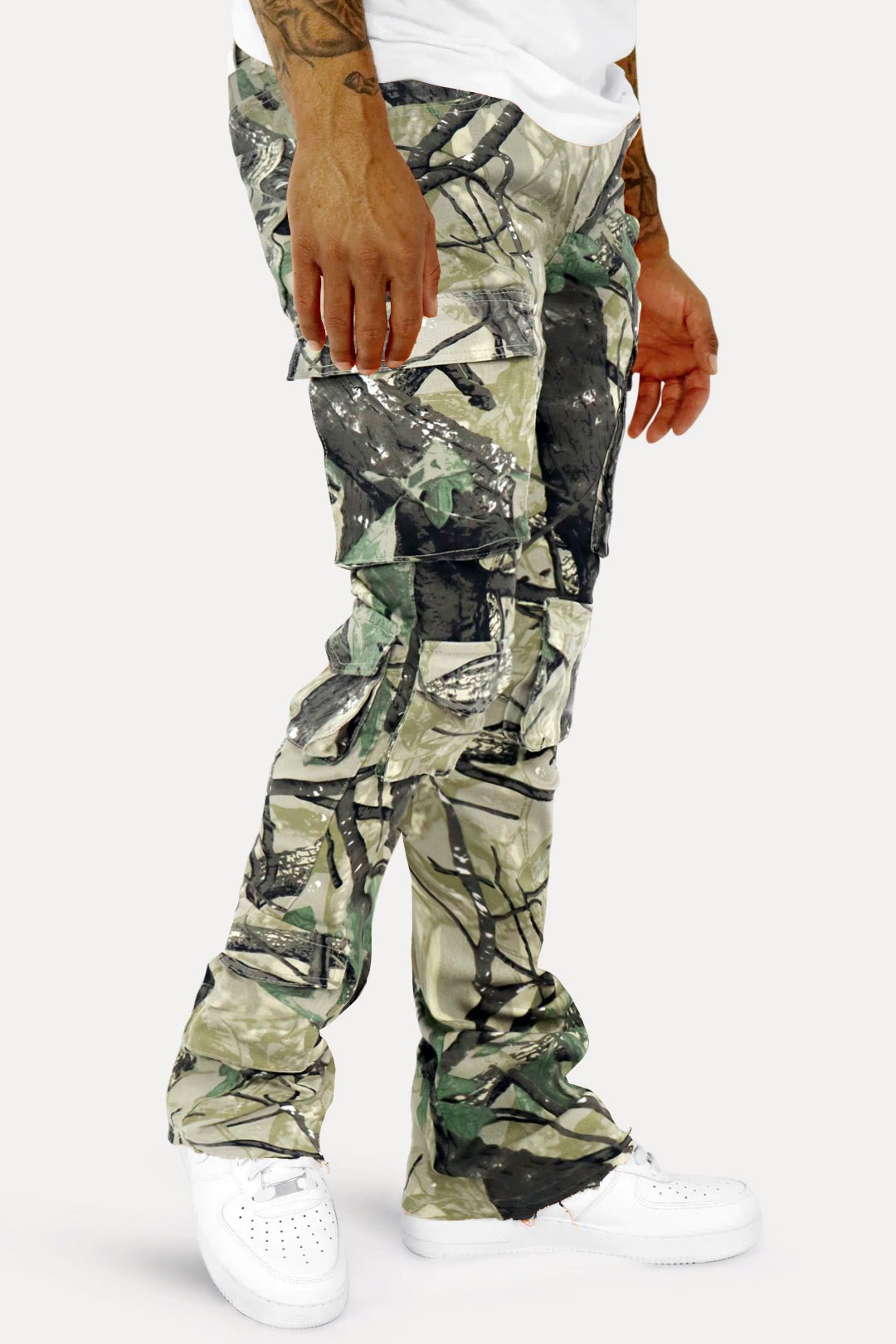Vortex Cargo Stacked Denim (Woodland Camo) – Zamage