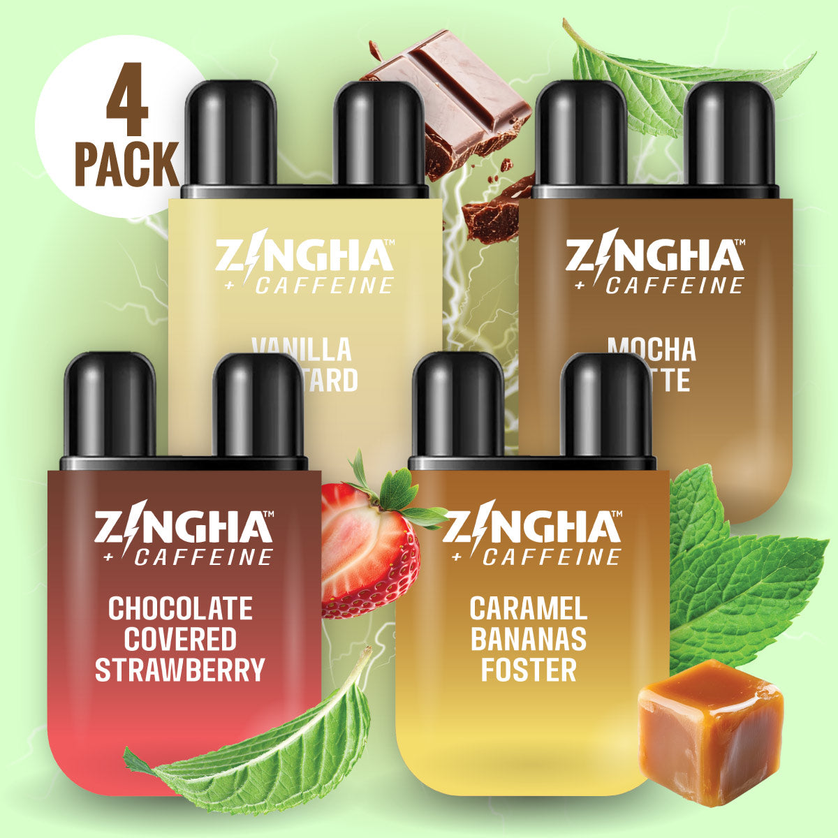 CAFFEINE - SWEET SURGE Double Nasal Inhaler - Variety 4 Pack – Z!NGHA