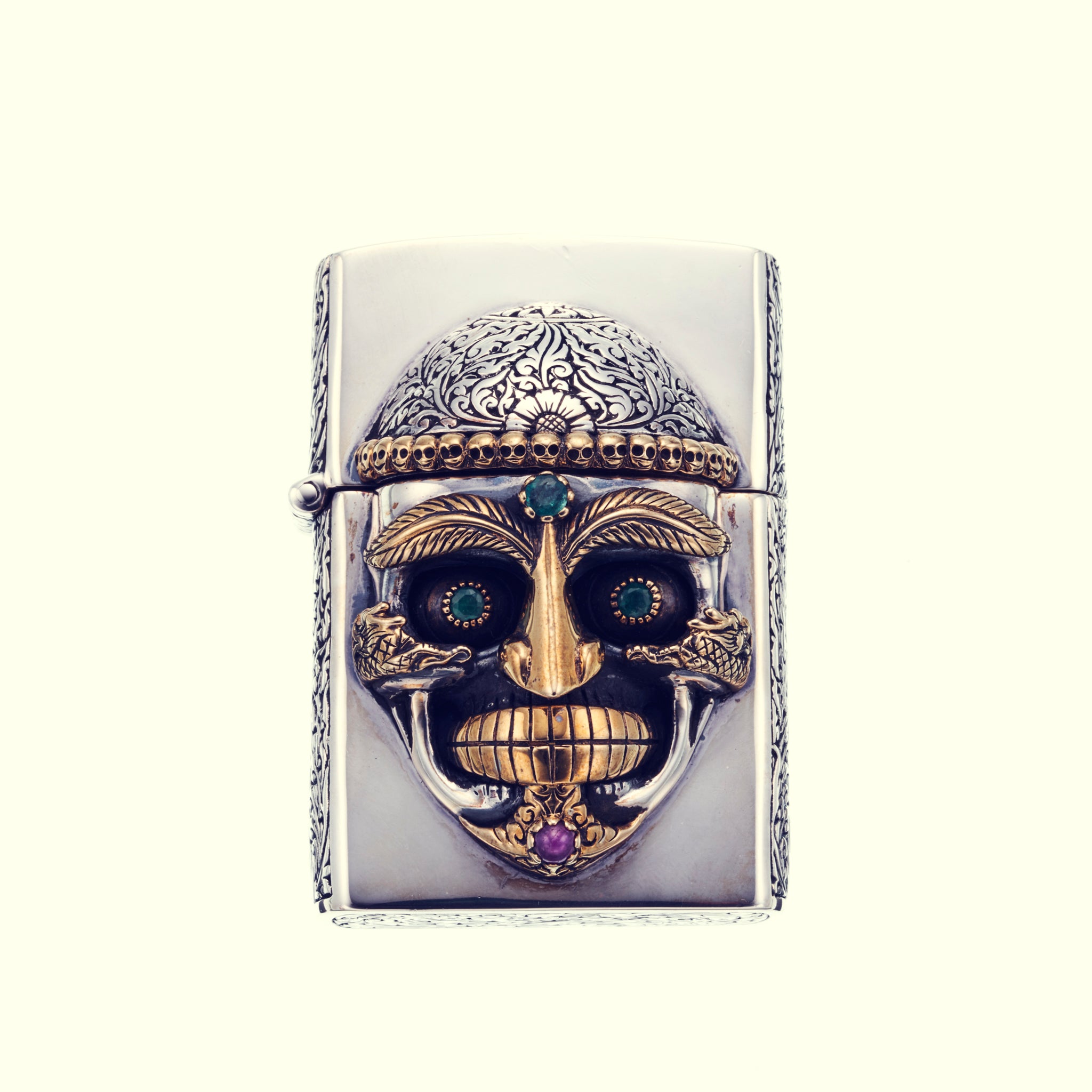 ZOCALO ソカロ｜Tibetan Monk Skull Zippo : SILVER｜チベタン・モンク