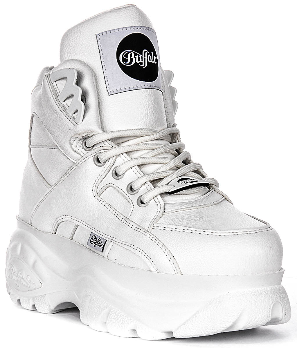 Buffalo 1340-14 2.0 White For Women | Lace up Platform Boots