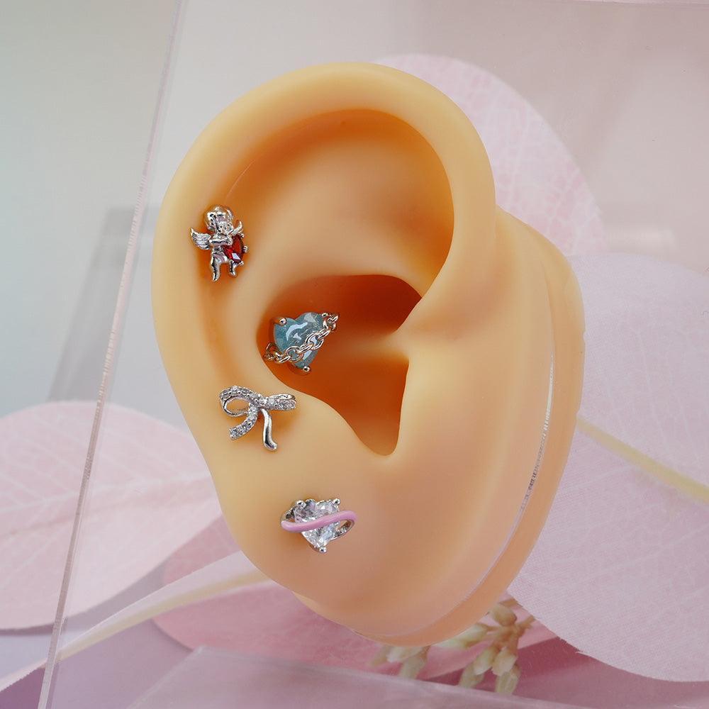 サージカル]リボン 天使 ハート 星 三日月 (8Type) 16G/14G ボディ