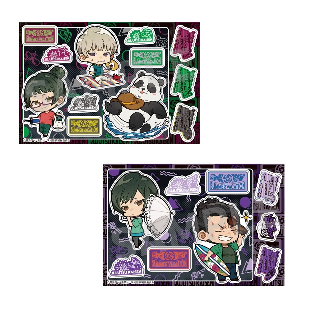 呪術廻戦 ステッカー 禪院真希＆狗巻棘＆パンダ ＆ 東堂葵＆禪院真依