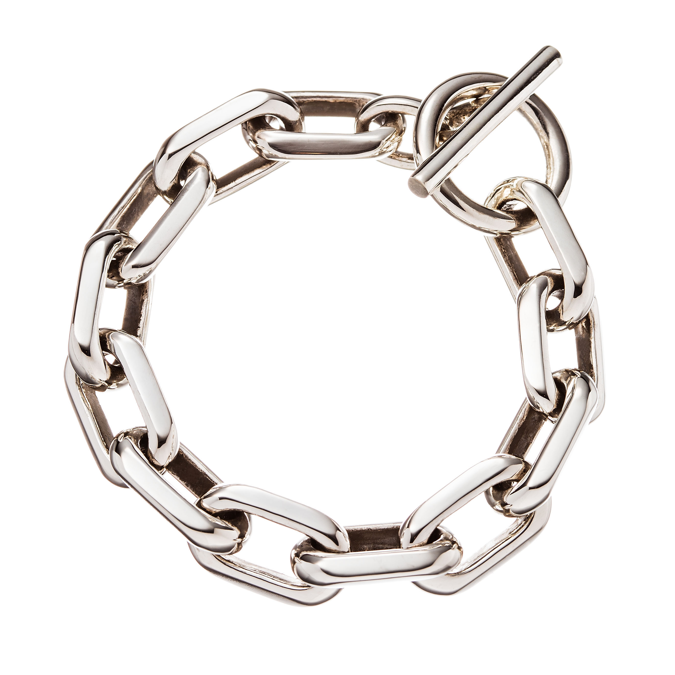 LONG OVAL CHAIN BRACELET | 7th-Heaven Art Jewelry