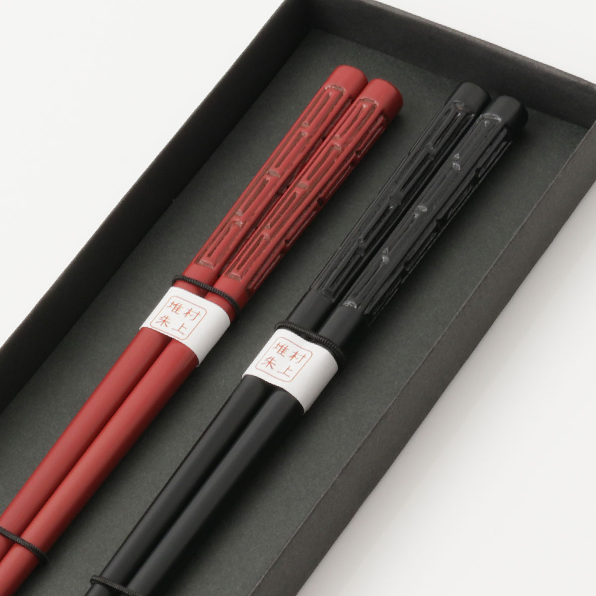 藤井漆工］村上堆朱 夫婦箸 らいもん - 米寿祝いのプレゼント｜88年前
