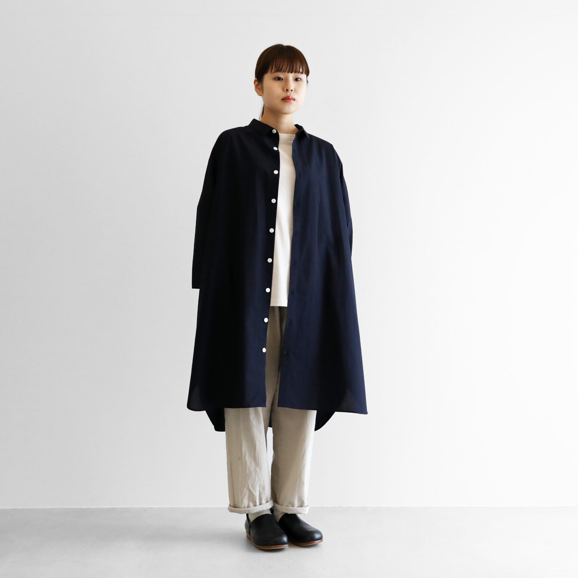 やわらかコットンロングシャツ 004が再入荷しました／ – HUIS | 遠州織物