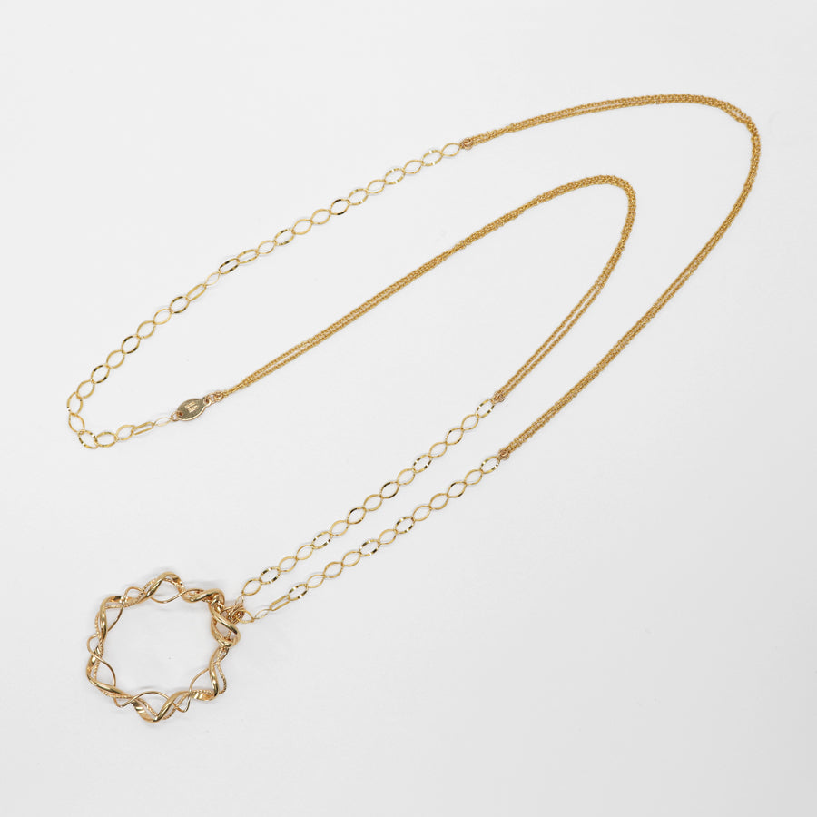 K14GF 無限の光輪 ペンダントネックレス｜GFP8113