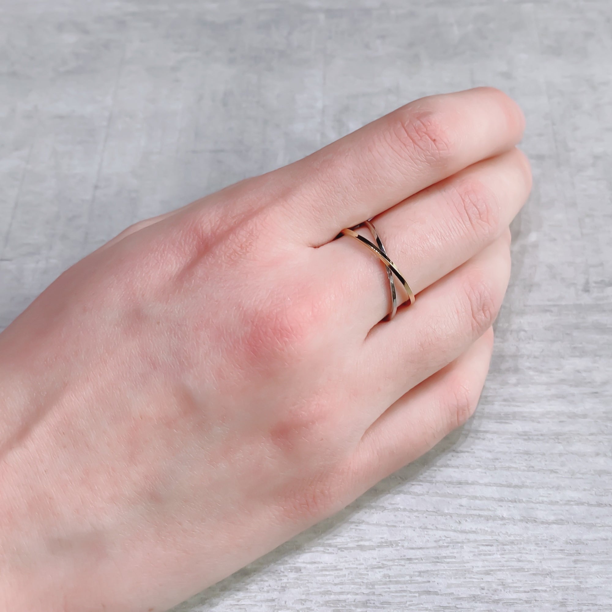 K18/Pt900 マルチway インフィニティリング｜GD6038