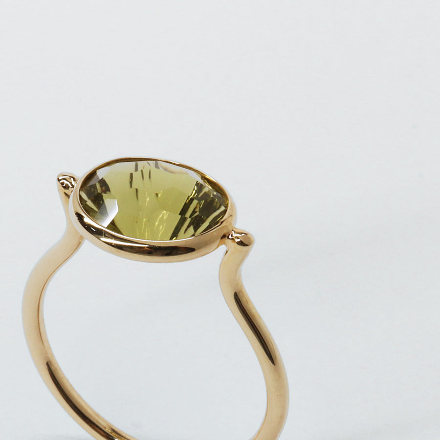 K10 グリーンクォーツ リング｜Hand-Rolled