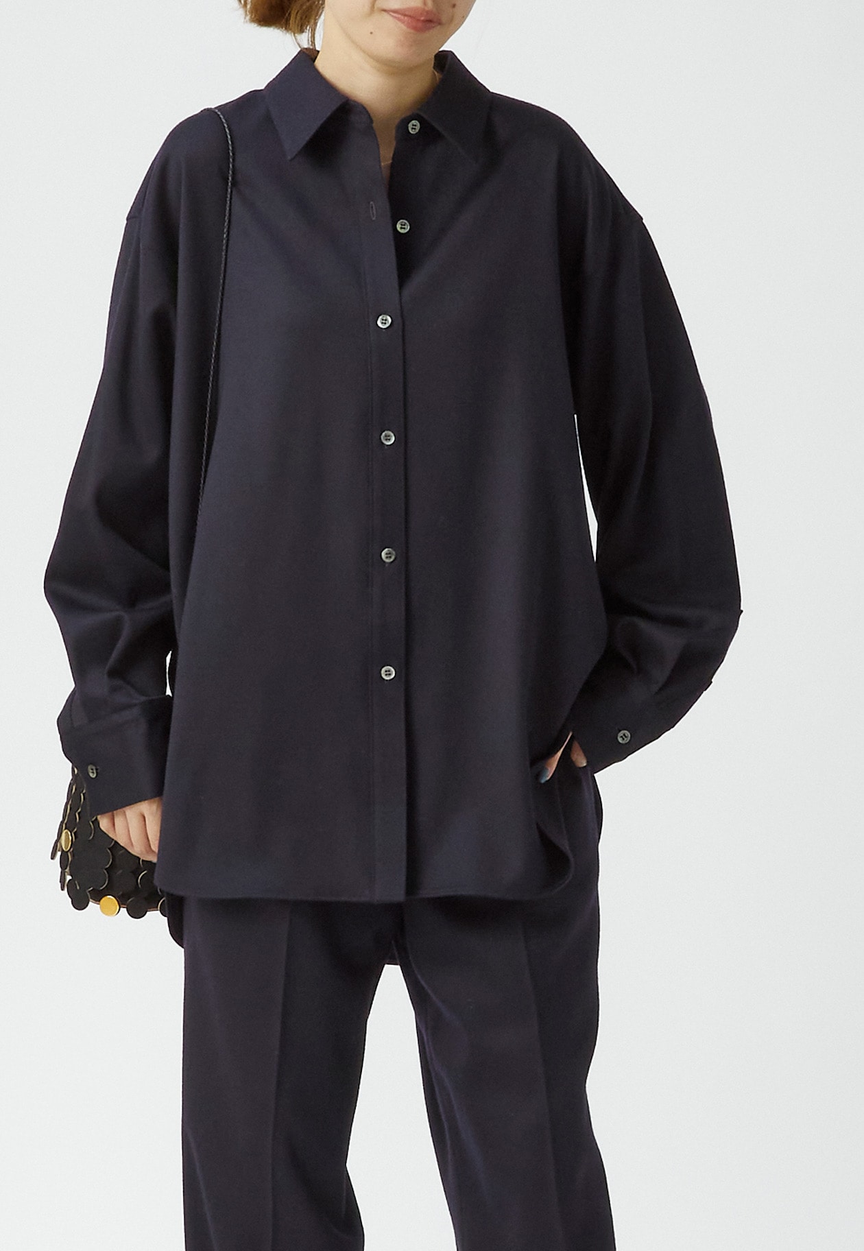 ウールサテンシャツ】｜1er Arrondissement（プルミエ アロンディス