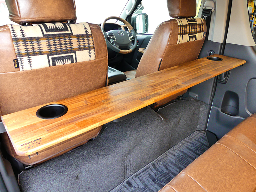 ハイエース MONOBOX ワンタッチリアテーブルを販売。 カスタムパーツ