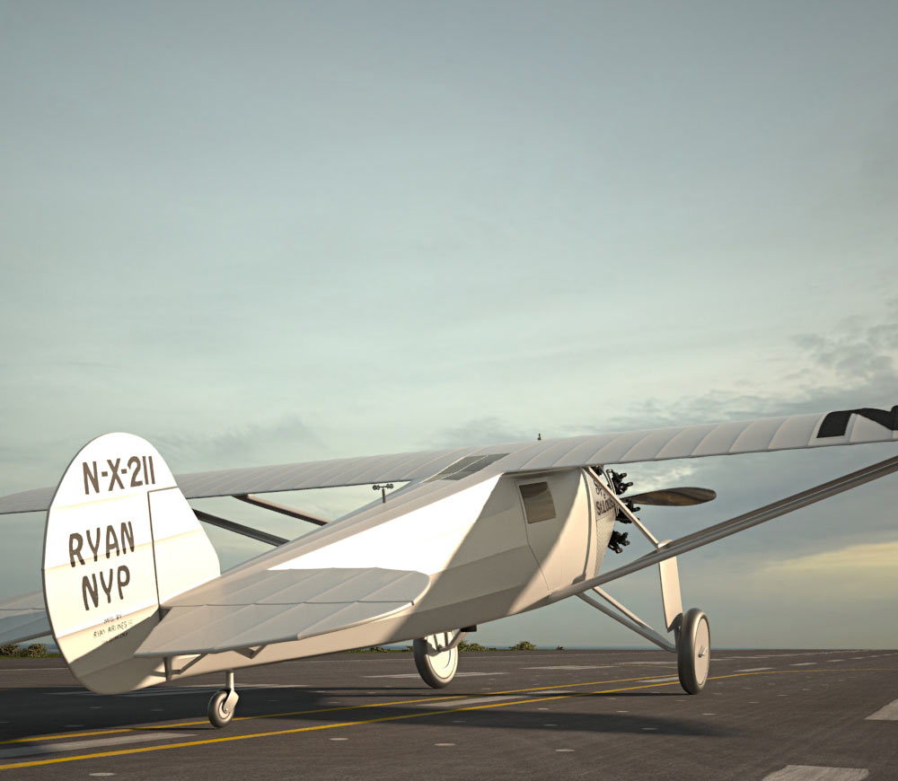 スピリット・オブ・セントルイス 飛行機 3Dモデル - ダウンロード 小型