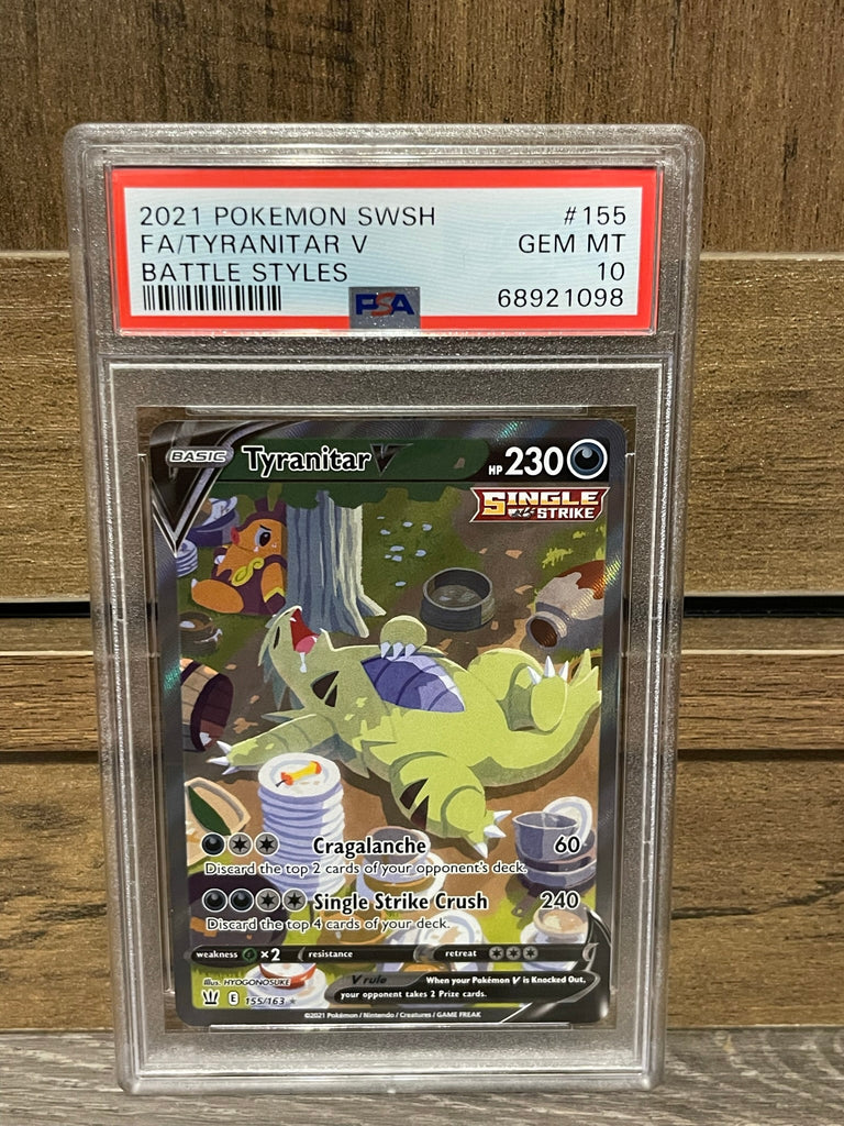 2021 Pokemon Sword & Shield Battle Styles 155 Full Art Tyranitar V
