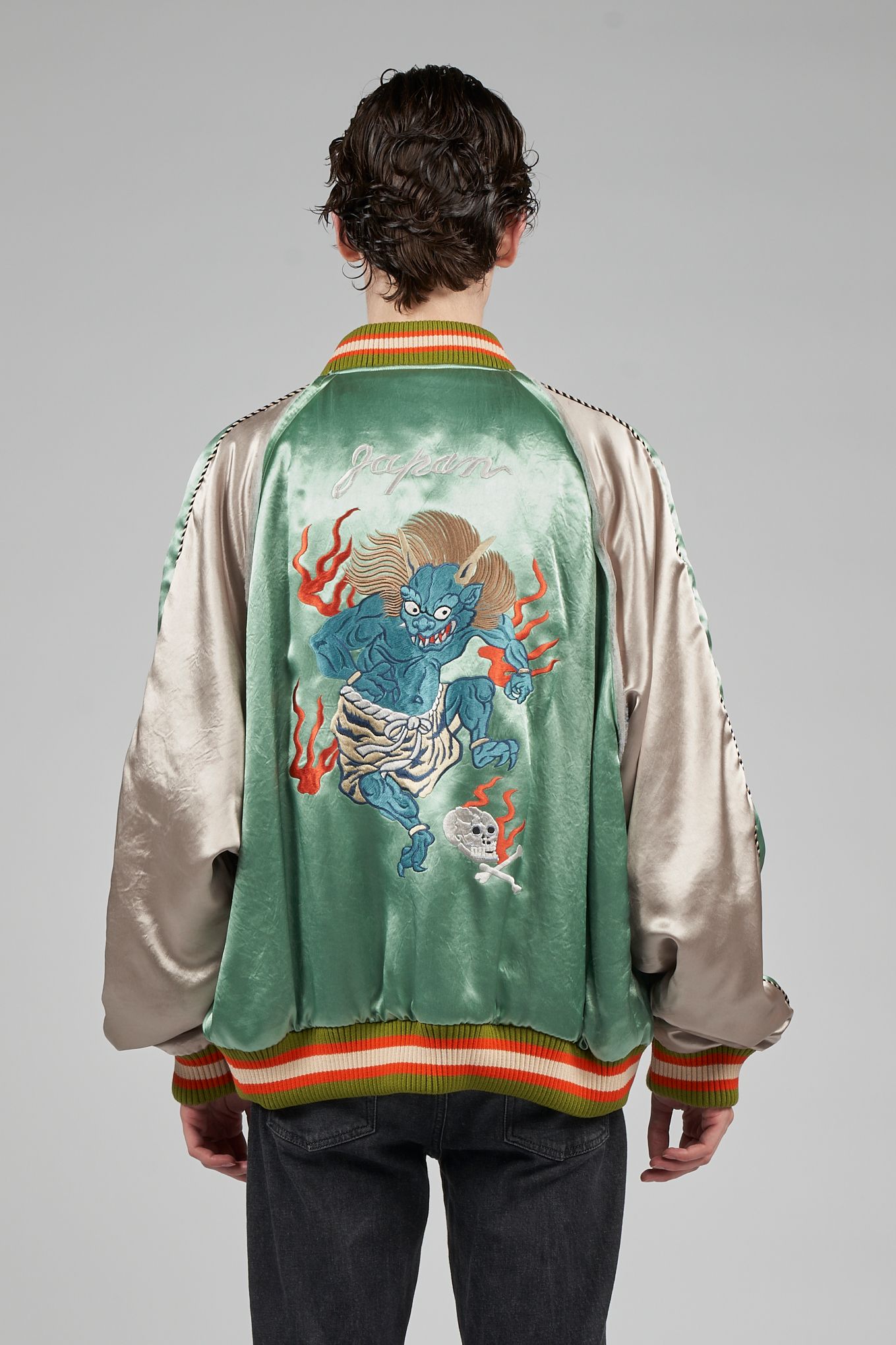 el conductorH - DEMON 刺繍 スーベニア ジャケット スカジャン