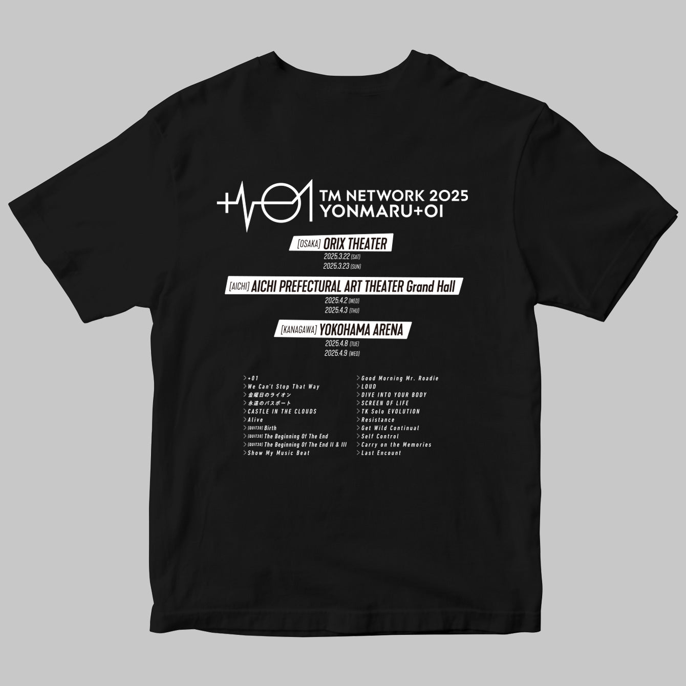 TM NETWORK 2025 YONMARU+01セットリストTシャツ – T-OD（株式会社