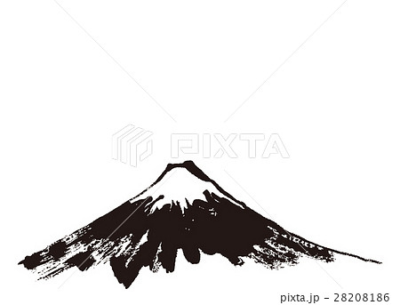富士山 水墨画 水彩画のイラスト素材 [28208186] - PIXTA