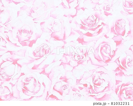 一面ピンク色のバラの絵のイラスト素材 [81032231] - PIXTA
