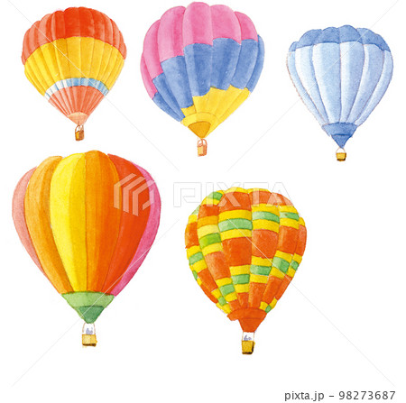 水彩画：気球のイラスト素材 [98273687] - PIXTA