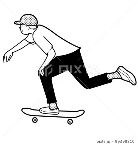 シルエット スケボーのイラスト素材 - PIXTA