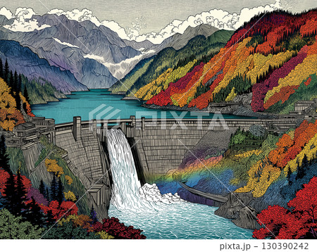黒部ダムのイラスト素材(129点以上の高品質なイラスト素材) - PIXTA