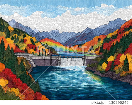黒部ダムのイラスト素材(129点以上の高品質なイラスト素材) - PIXTA