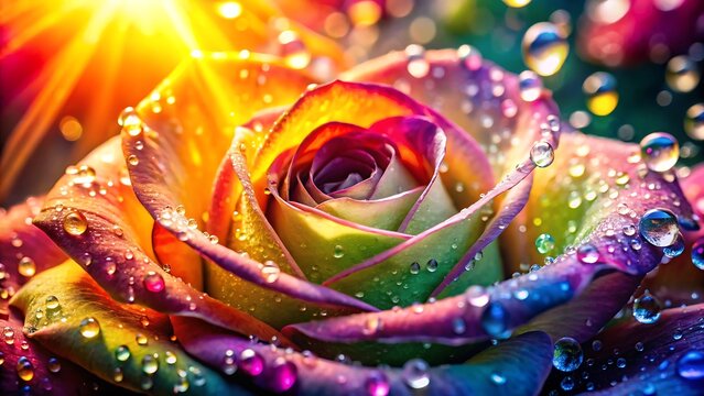 レインボーローズ」の写真素材 | 84,549件の無料イラスト画像 | Adobe