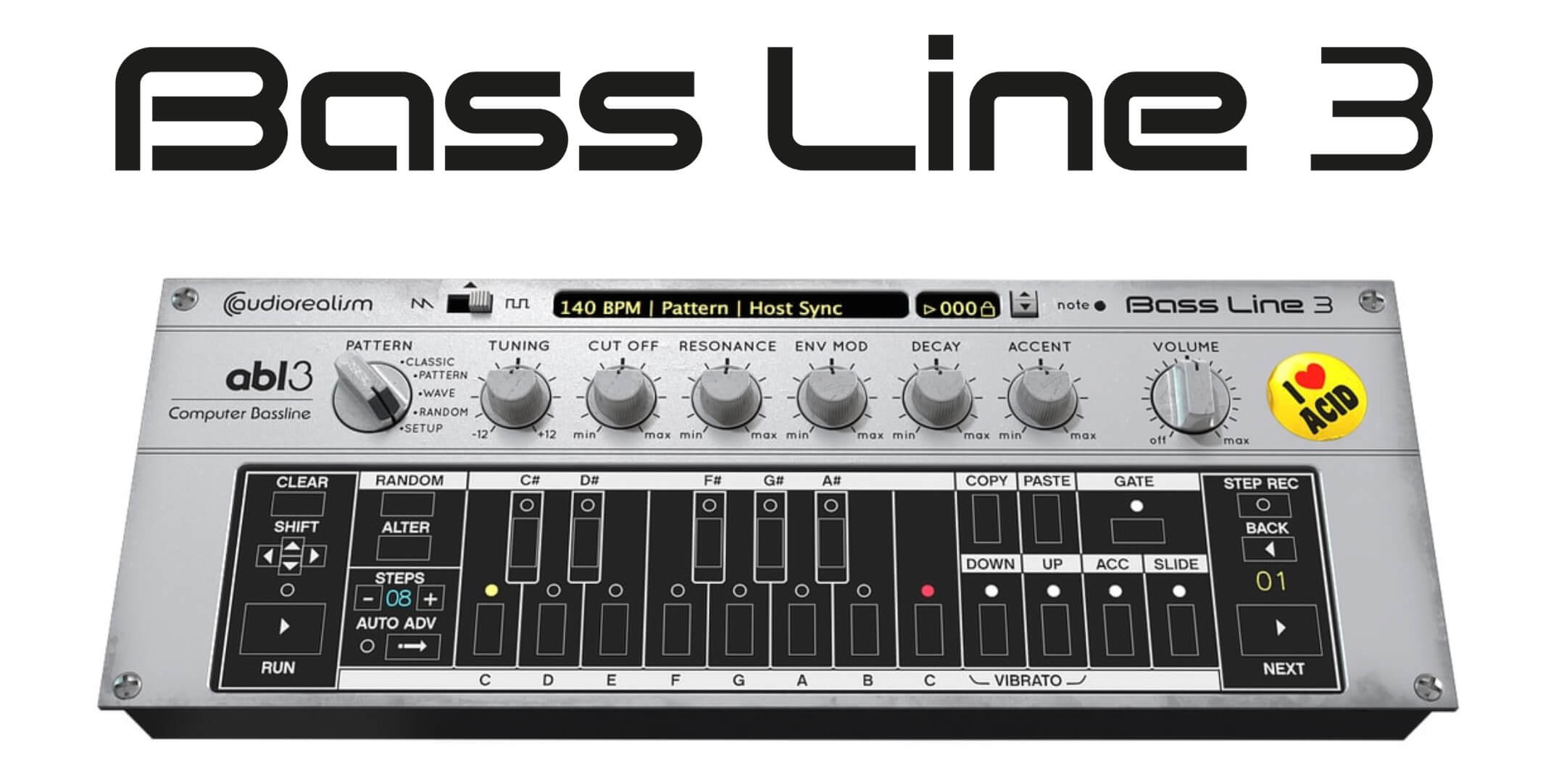 ABL3 – audiorealism Bass Line 3 – Roland TB303 のクローン音源が
