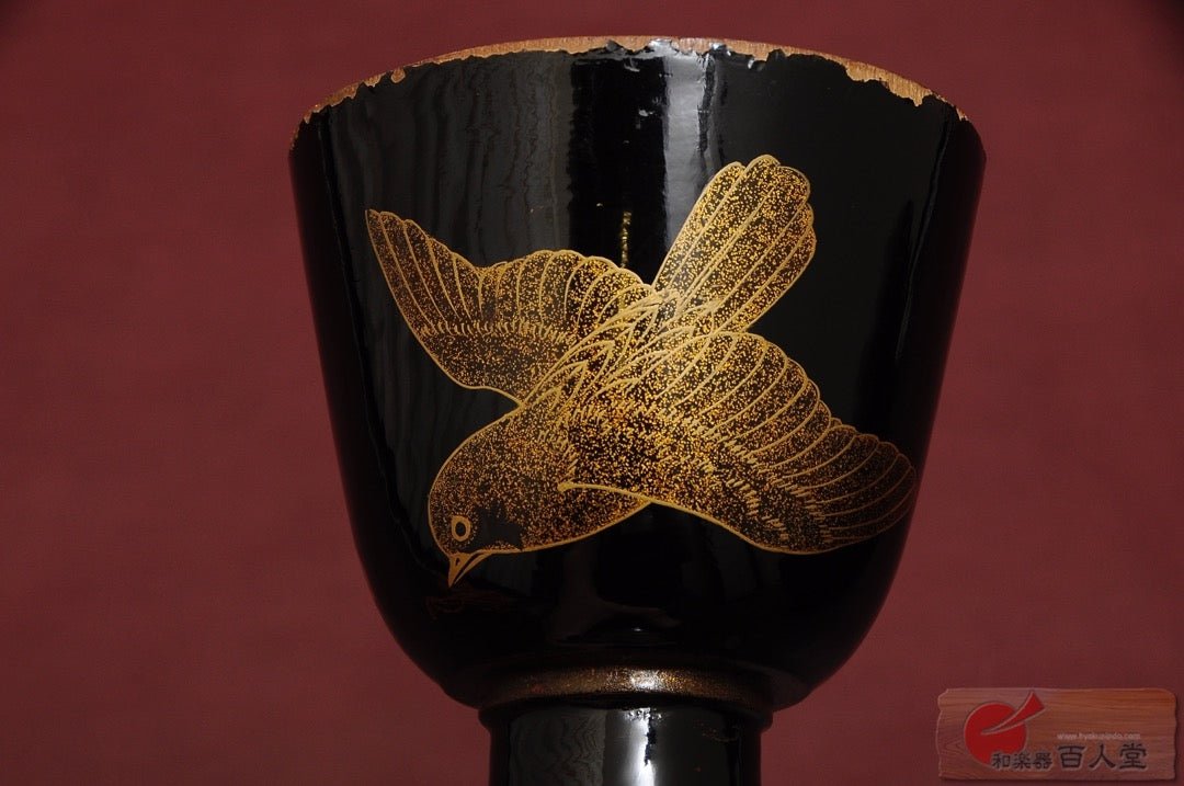 大鼓 (おおつづみ)胴 竹椋鳥蒔絵