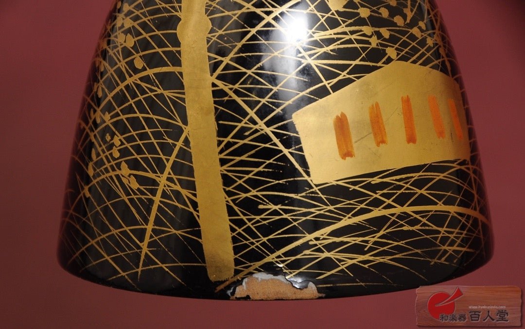 小鼓胴 稲穂に鳴子蒔絵