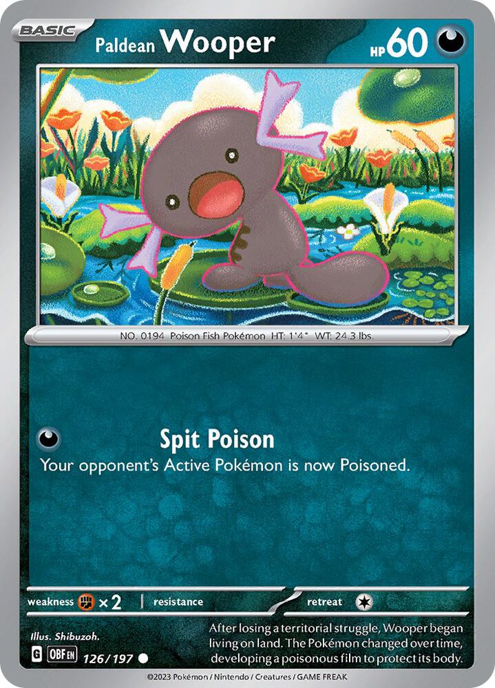 Paldean Wooper - 126/197 - SV03: Obsidian Flames - Pokemon