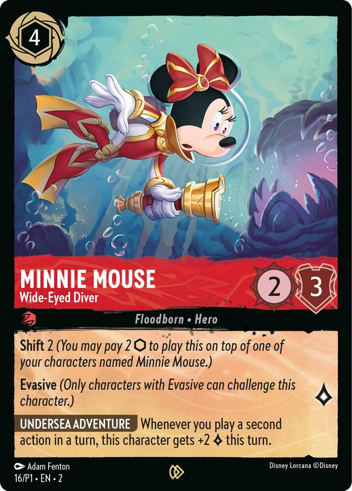 Minnie Mouse - Wide-Eyed Diver - Disney Lorcana Promo Cards