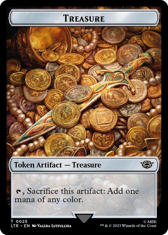 Treasure // Food (0022) Double-Sided Token (Surge Foil