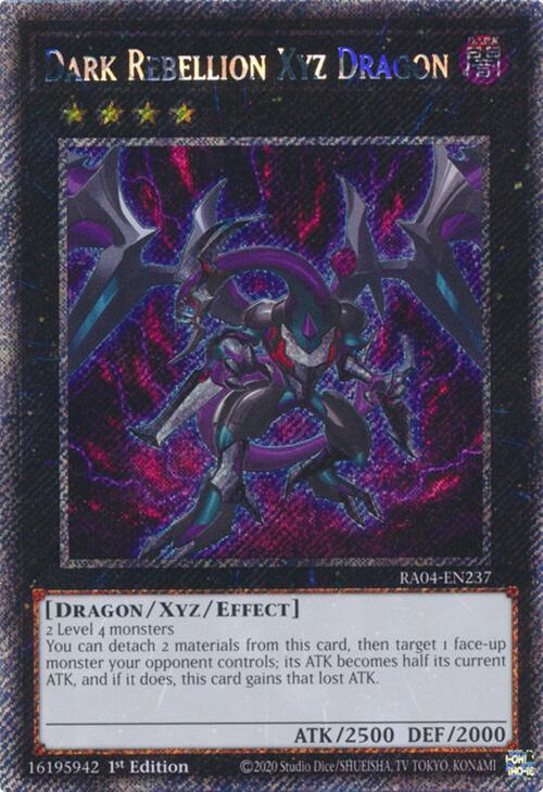 Dark Rebellion Xyz Dragon (Platinum Secret Rare) - Quarter Century