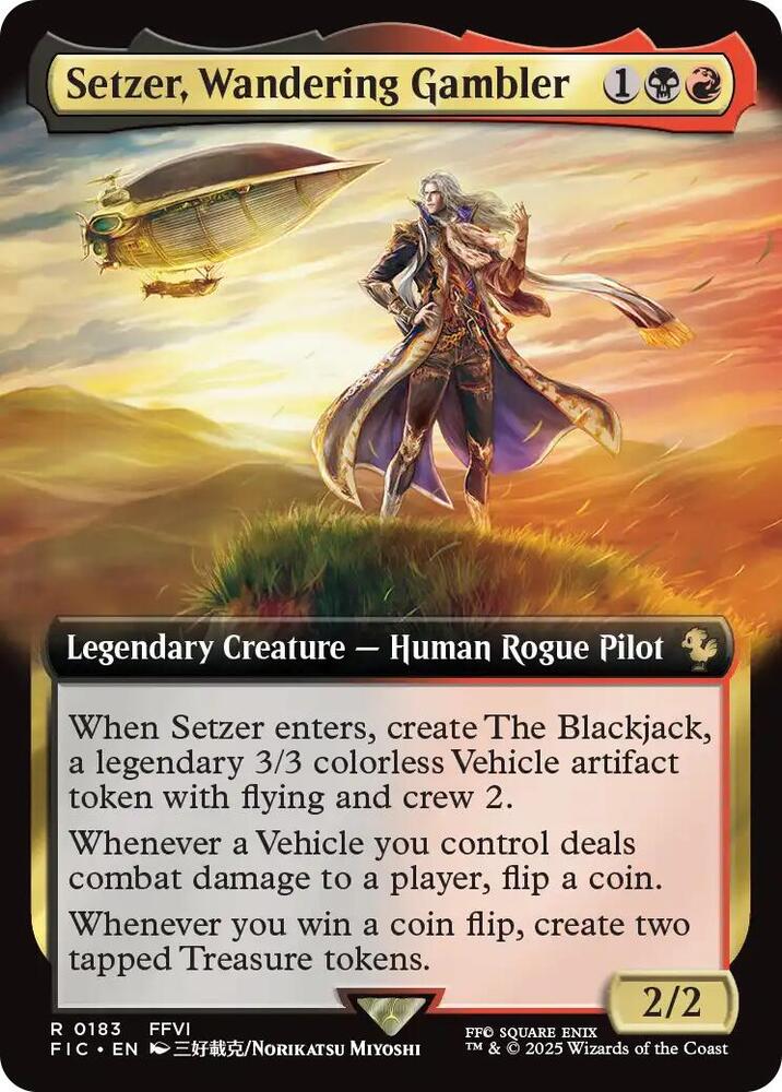 Setzer, Wandering Gambler (Extended Art) - Commander: FINAL