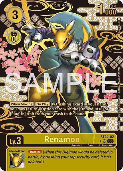 Renamon (Rare Pull) - Starter Deck 22: Amethyst Mandala Advanced