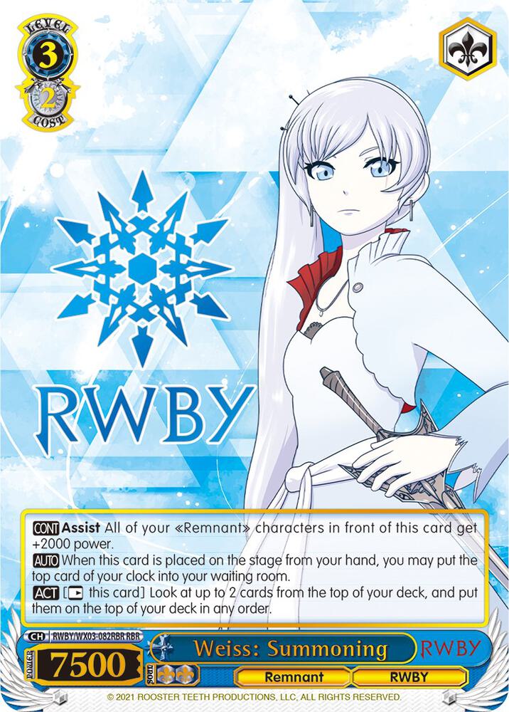 Weiss: Summoning (RBR) - RWBY - Weiss Schwarz - TCGplayer.com