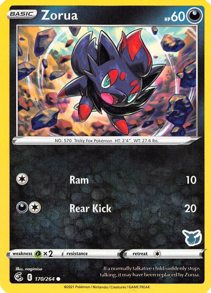 Zorua - 170/264 (Eevee Stamped) - Battle Academy 2022 - Pokemon